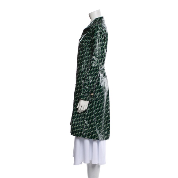 419. TORY BURCH Rain Boot Print Raincoat Jacket EUC Sz 2 - Picture 2 of 3